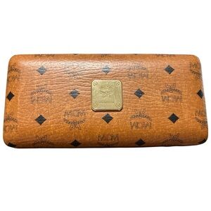 MCM Tan Visetos Sunglasses/Glasses Case